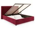 Čalouněná postel NOBILE 180x200 Vínová Paris s úložným prostorem kovový rošt