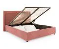 Čalouněná postel NOBILE 180x200 Lososová Paris s úložným prostorem kovový rošt