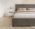 Čalouněná postel NOBILE 90x200 Tmavě šedá Paris s úložným prostorem kovový rošt