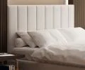 Čalouněná postel COLORADO 180x200 s kovovým zdvižným roštem BÍLÁ PARIS