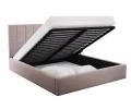 Čalouněná postel COLORADO 140x200 s kovovým zdvižným roštem BÉŽOVÁ PARIS