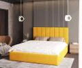 Čalouněná postel COLORADO 140x200 s kovovým zdvižným roštem ŽLUTÁ PARIS