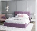 Čalouněná postel COLORADO 180x200 s kovovým zdvižným roštem FIALOVÁ PARIS