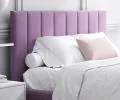 Čalouněná postel COLORADO 180x200 s kovovým zdvižným roštem FIALOVÁ PARIS