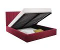 Čalouněná postel COLORADO 90x200 s kovovým zdvižným roštem VÍNOVÁ PARIS
