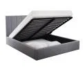 Čalouněná postel COLORADO 180x200 s kovovým zdvižným roštem ŠEDÁ PARIS