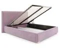 Čalouněná postel PERFETTO 180x200 s kovovým zdvižným roštem FIALOVÁ PARIS