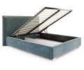Čalouněná postel PERFETTO 160x200 s kovovým zdvižným roštem MODRÁ PARIS