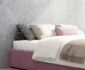 Čalouněná postel ORLANDO 180x200 Fialová PARIS s úložným prostorem kovový rošt