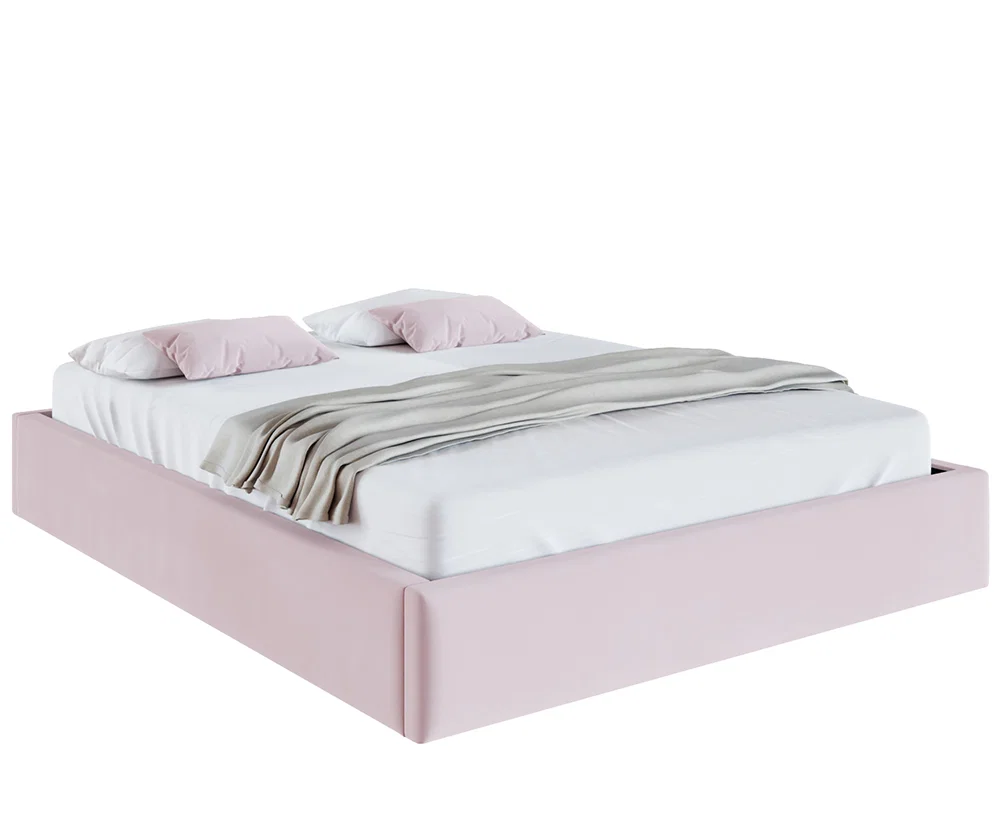 Čalouněná postel ORLANDO 90x200 Růžová TRINITY s úložným prostorem kovový rošt
