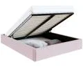 Čalouněná postel ORLANDO 90x200 Růžová TRINITY s úložným prostorem kovový rošt