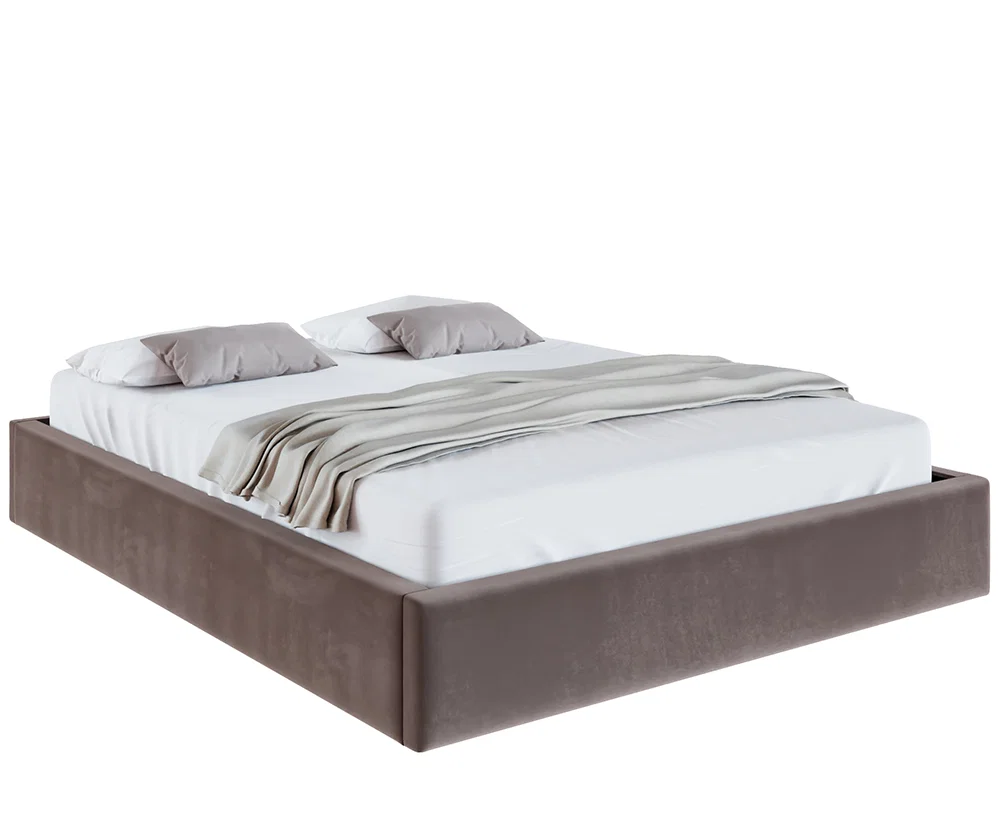 Čalouněná postel ORLANDO 90x200 Hnědá TRINITY s úložným prostorem kovový rošt