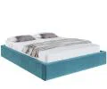 Čalouněná postel ORLANDO 120x200 Tyrkysová TRINITY s úložným prostorem kovový rošt