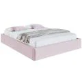 Čalouněná postel ORLANDO 140x200 Růžová TRINITY s úložným prostorem kovový rošt