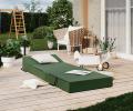 Rozkládací zahradní pohovka SUZI GARDEN ZELENÁ voděodolná 70x200 výška 14 cm
