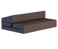 Rozkládací zahradní pohovka SUZI GARDEN HNĚDÁ voděodolná 120x200 výška 9 cm
