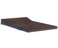 Rozkládací zahradní pohovka SUZI GARDEN HNĚDÁ voděodolná 120x200 výška 9 cm
