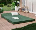 Rozkládací zahradní pohovka SUZI GARDEN ZELENÁ voděodolná 120x200 výška 9 cm