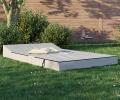 Rozkládací zahradní pohovka SUZI GARDEN BÉŽOVÁ voděodolná 120x200 výška 14 cm