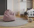 Sedací vak SAKO z manšestru SZTRUKS pudrově růžový 95x115 cm