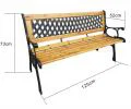 Zahradní lavice MIRT 125x73x52cm