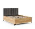 Postel SIERRA 90×200 s kovovým zdvižným roštem TRINITY Dub Craft - Tmavě šedá