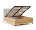 Postel SIERRA 120×200 s kovovým zdvižným roštem TRINITY Dub Craft - Krémová