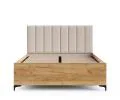 Postel SIERRA 120×200 s kovovým zdvižným roštem TRINITY Dub Craft - Krémová