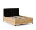 Postel SIERRA 120×200 s kovovým zdvižným roštem TRINITY Dub Craft - Černá
