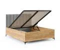 Postel SIERRA 140×200 s kovovým zdvižným roštem TRINITY Dub Craft - Šedá