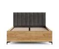 Postel SIERRA 140×200 s kovovým zdvižným roštem TRINITY Dub Craft - Tmavě šedá