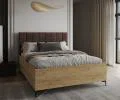 Postel SIERRA 140×200 s kovovým zdvižným roštem TRINITY Dub Craft - Hnědá