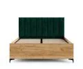 Postel SIERRA 140×200 s kovovým zdvižným roštem TRINITY Dub Craft - Zelená