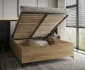 Postel SIERRA 160×200 s kovovým zdvižným roštem TRINITY Dub Craft - Bílá