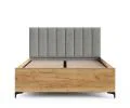 Postel SIERRA 160×200 s kovovým zdvižným roštem TRINITY Dub Craft - Šedá