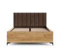 Postel SIERRA 160×200 s kovovým zdvižným roštem TRINITY Dub Craft - Hnědá