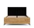 Postel SIERRA 180×200 s kovovým zdvižným roštem TRINITY Dub Craft - Černá