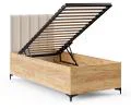 Postel SIERRA 90×200 s kovovým zdvižným roštem PARIS Dub Craft - Krémová