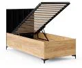 Postel SIERRA 90×200 s kovovým zdvižným roštem PARIS Dub Craft - Černá