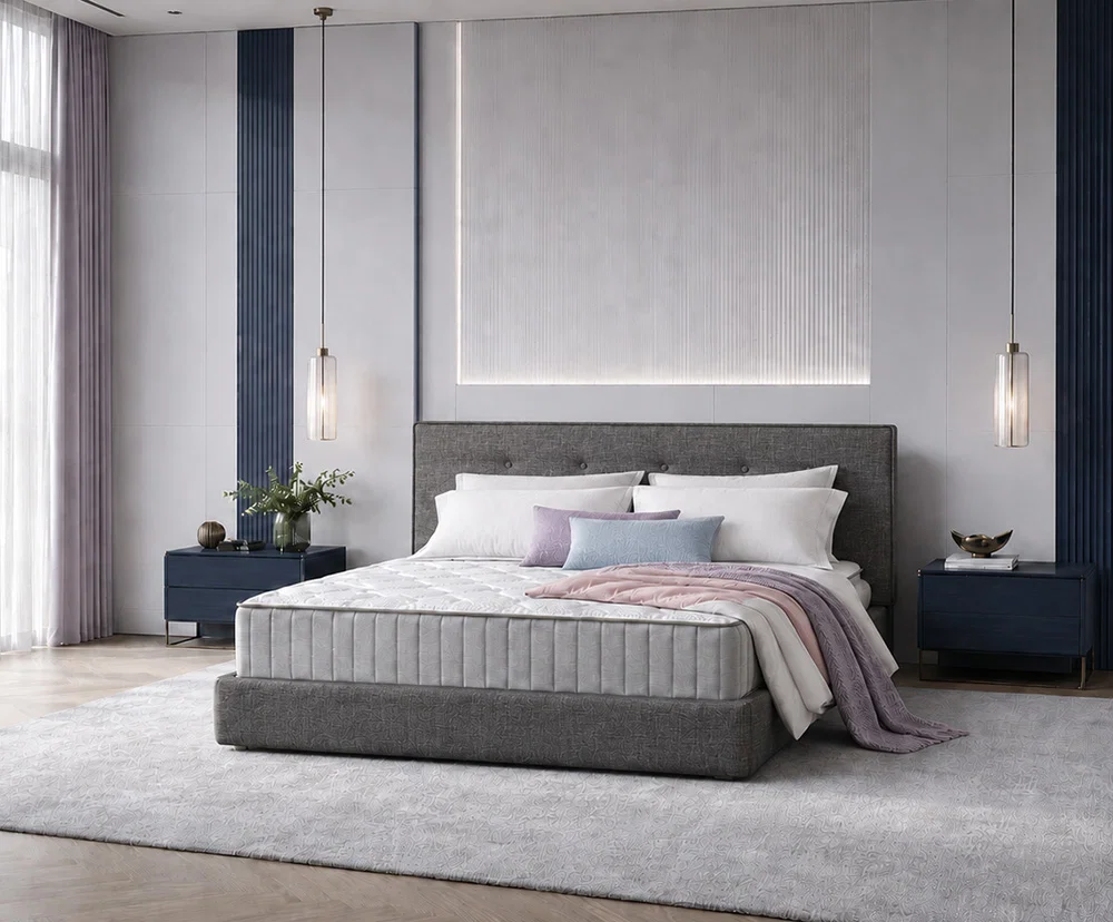 Ortopedická pěnová matrace 80x200 SAPHIRE | Středně Tvrdá | Výška 29 cm | Premium Lux |