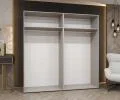 Šatní skříň ALICANTE 1, 200×202×52cm | Bílá / Kašmírové úchyty