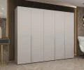 Šatní skříň ALICANTE 1, 250×202×52cm | Kašmír / Kašmírové úchyty