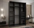 Sada 2 ks zásuvek – Černé | pro šatní skříně LUX 110–200 cm