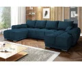 Rozkládací sedací souprava do U | LUCY | 362x183x85cm | MONOLITH NEBESKY MODRÁ